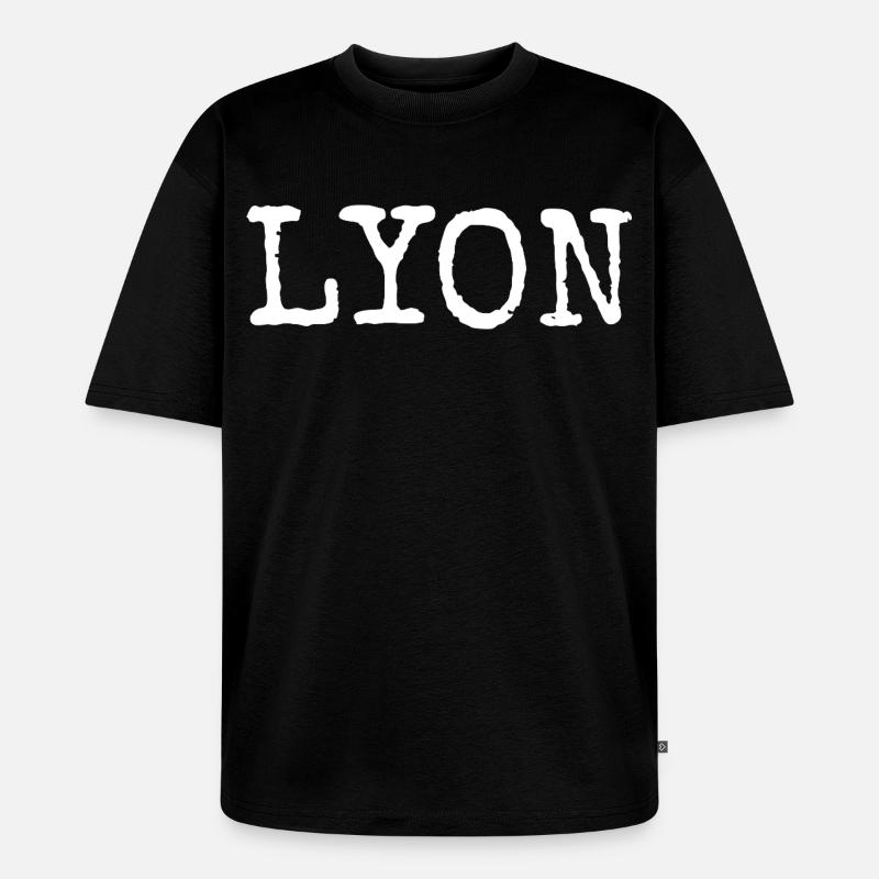 Lyon - Unisex Premium Oversized Bio T-Shirt - Schwarz