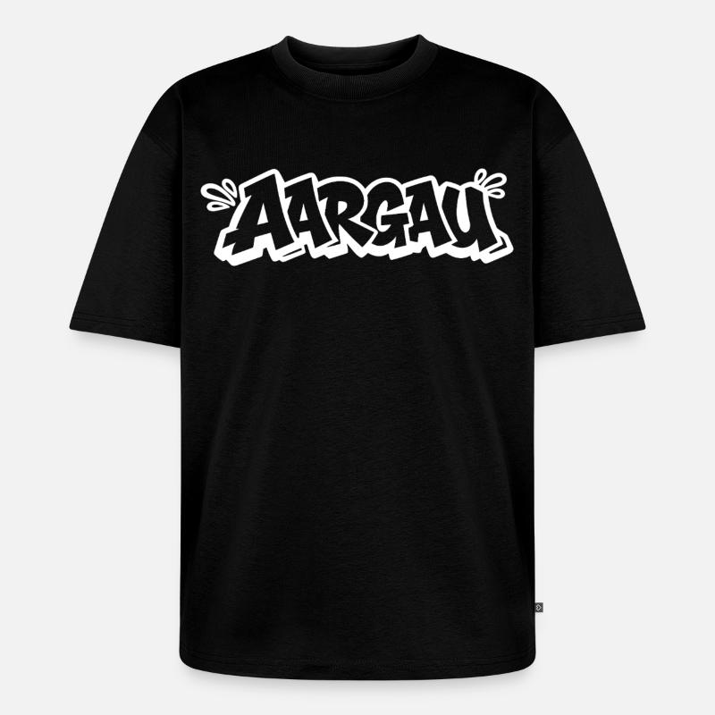 AARGAU Graffiti - Unisex Premium Oversized Bio T-Shirt - Schwarz
