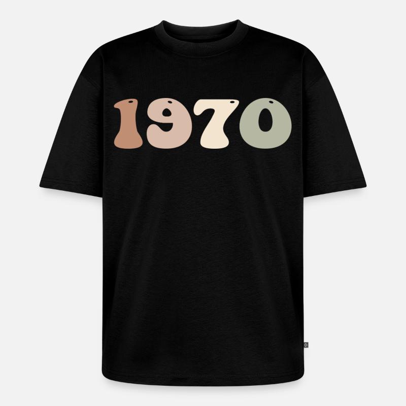 1970 - Unisex Premium Oversized Bio T-Shirt - Schwarz