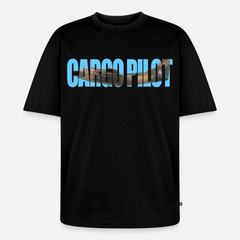 Cargo pilot C-123 - Unisex Premium Oversized Bio T-Shirt - Schwarz