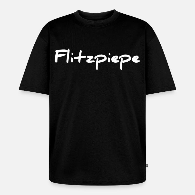 Flitzpiepe - Unisex Premium Oversized Bio T-Shirt - Schwarz