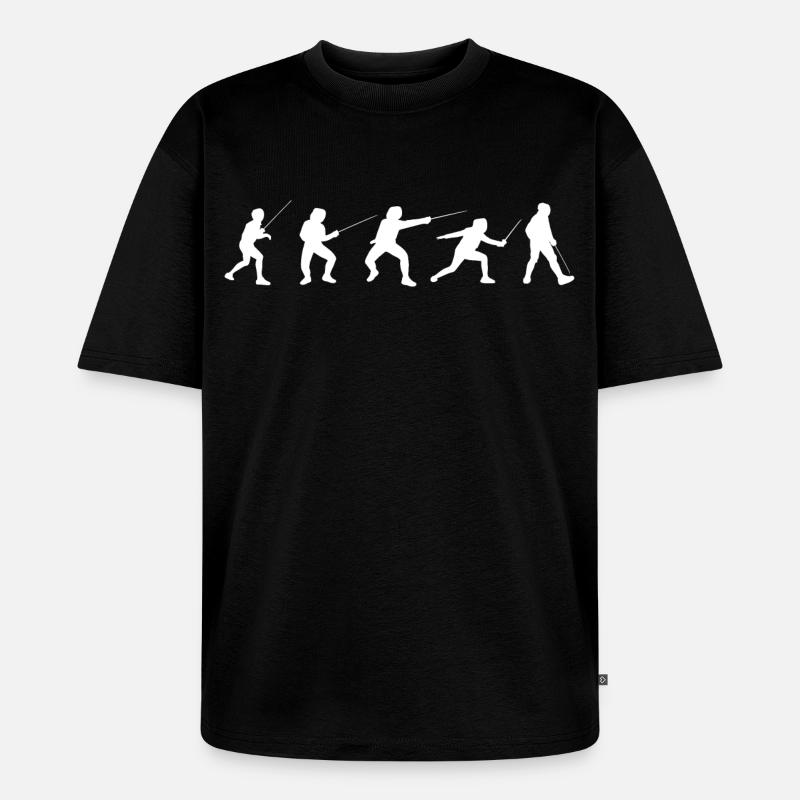 Fechttechniken - Unisex Premium Oversized Bio T-Shirt - Schwarz