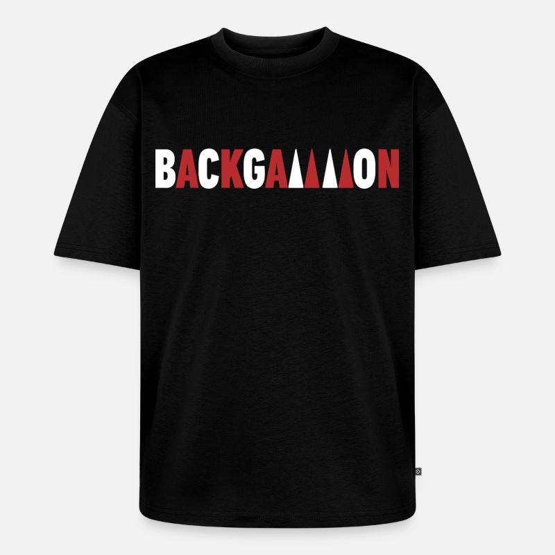 Backgammon - Unisex Premium Oversized Bio T-Shirt - Schwarz