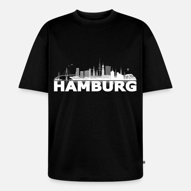 waterkant05_02hell - Unisex Premium Oversized Bio T-Shirt - Schwarz