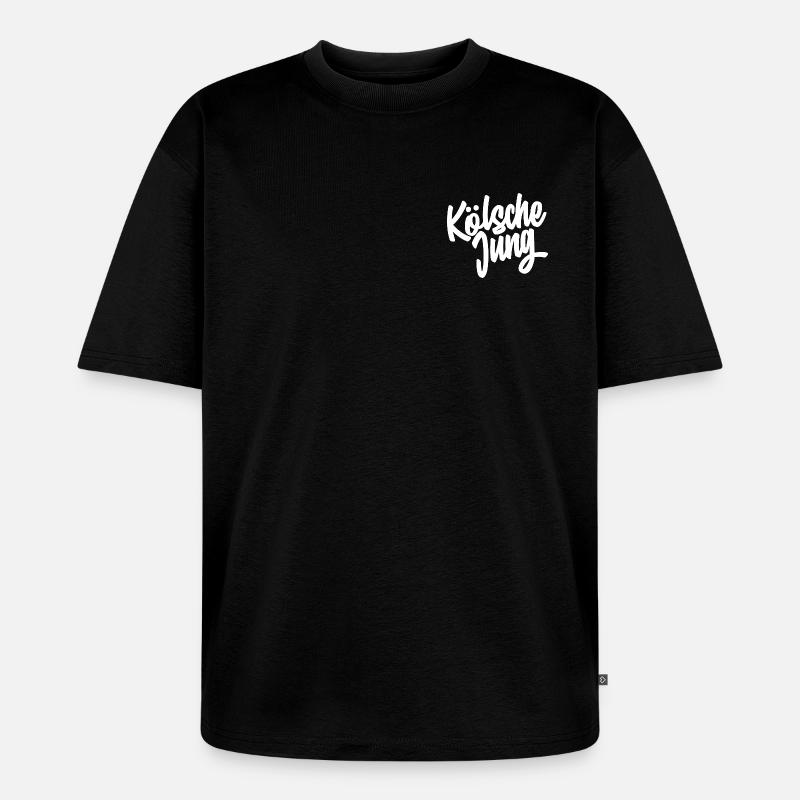 Kölsche Jung Script Design - Unisex Premium Oversized Bio T-Shirt - Schwarz
