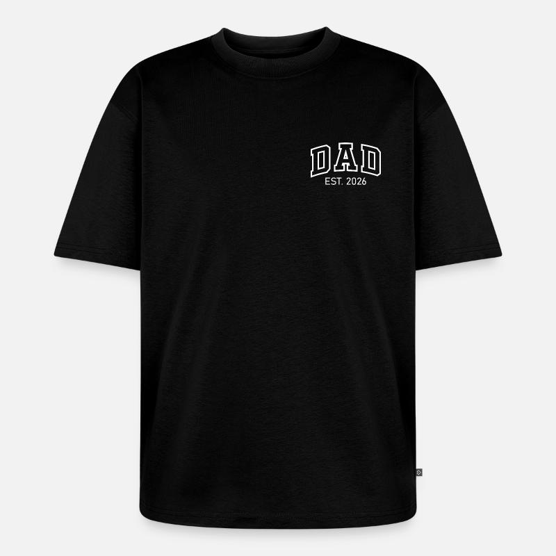 Dad Est. 2026 Baby Loading 2026 - Unisex Premium Oversized Bio T-Shirt - Schwarz