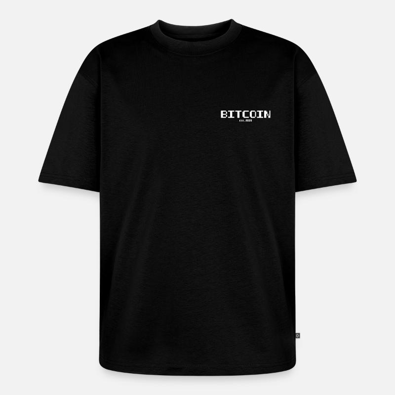 Bitcoin est 2009 - Unisex Premium Oversized Bio T-Shirt - Schwarz