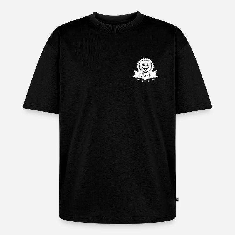 Lööli EMBLEM - Unisex Premium Oversized Bio T-Shirt - Schwarz
