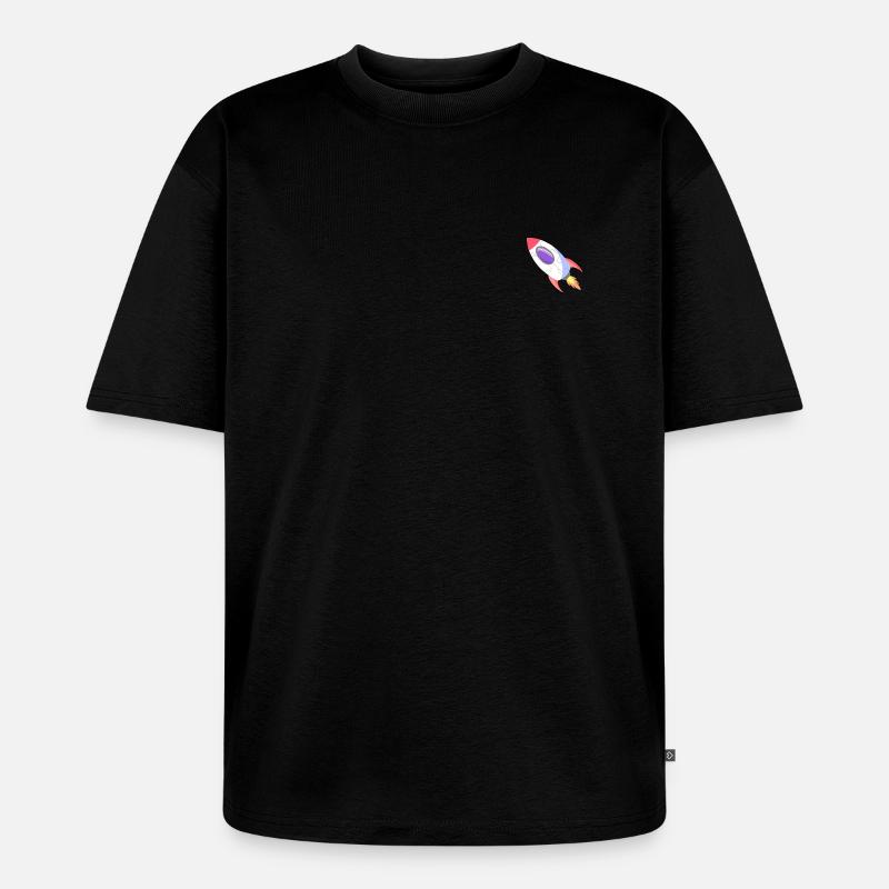 Space Rocket Pop Comic - T-shirt Premium bio oversize Unisexe - noir