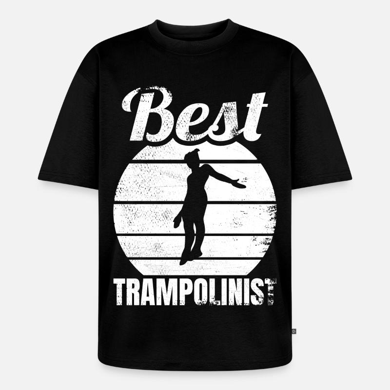 Drôle de pull trampoline - T-shirt Premium bio oversize Unisexe - noir