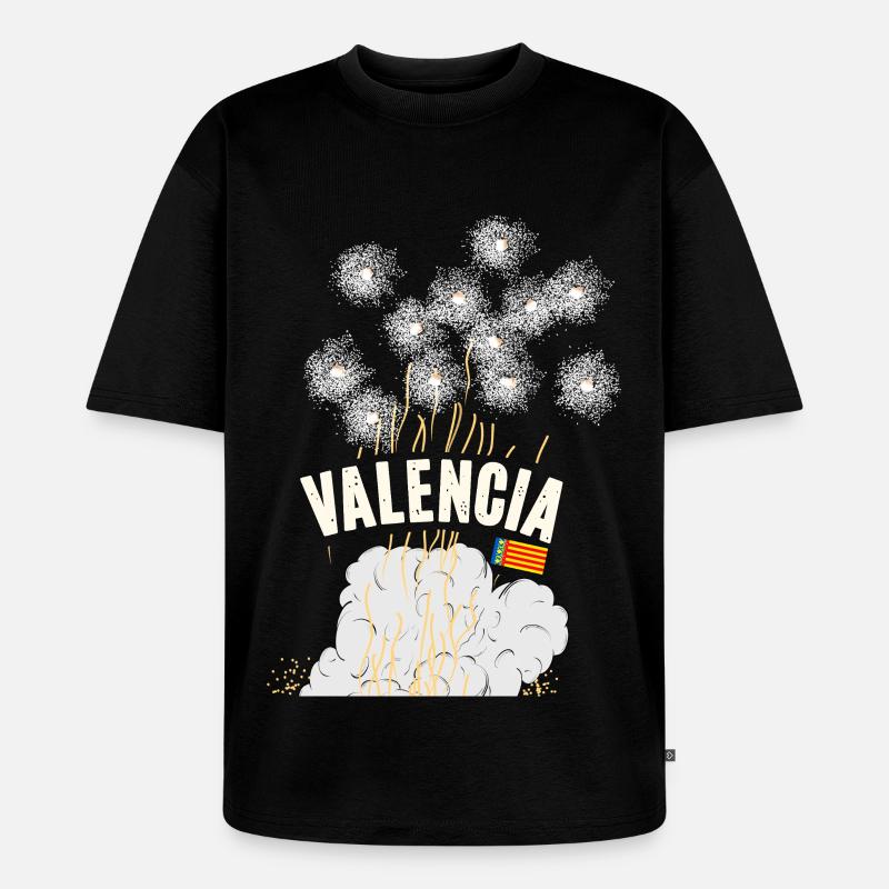 Fallas de Valencia Pyro - Unisex Premium Oversized Organic T-Shirt - black