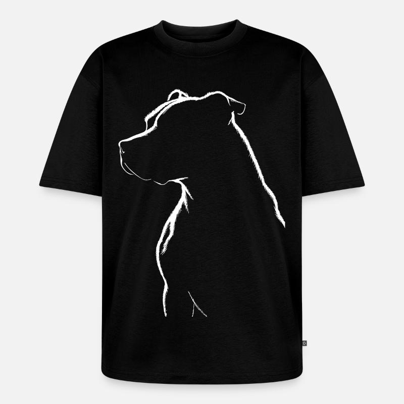 Pitbull Silhouett - Unisex Premium Oversized Bio T-Shirt - Schwarz