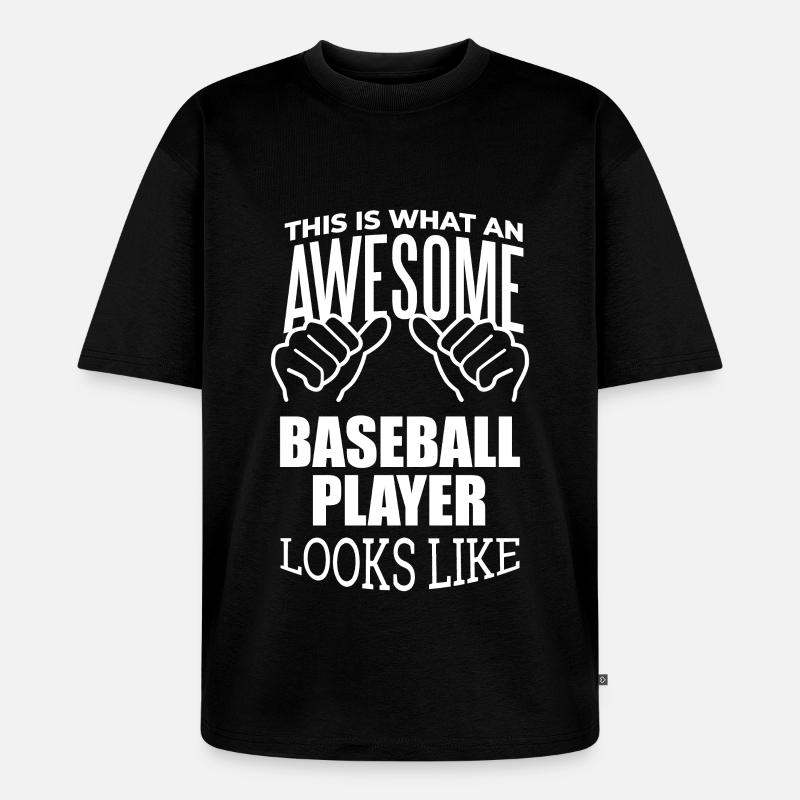Baseball - Unisex Premium Oversized Bio T-Shirt - Schwarz