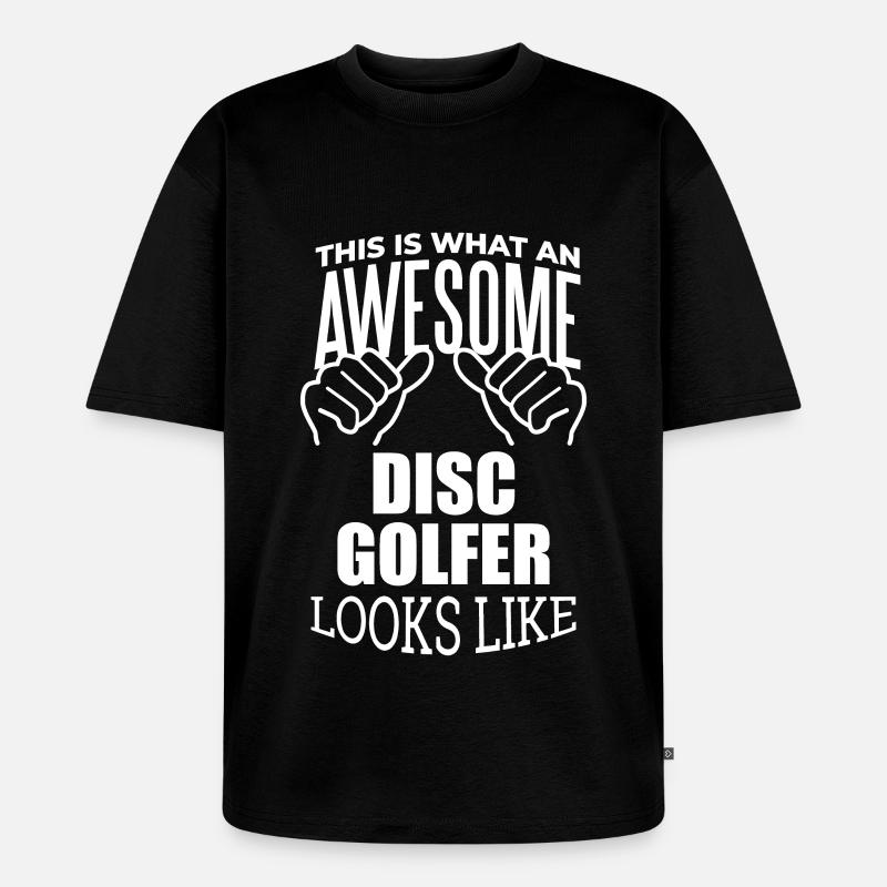 Discgolf - Unisex Premium Oversized Bio T-Shirt - Schwarz
