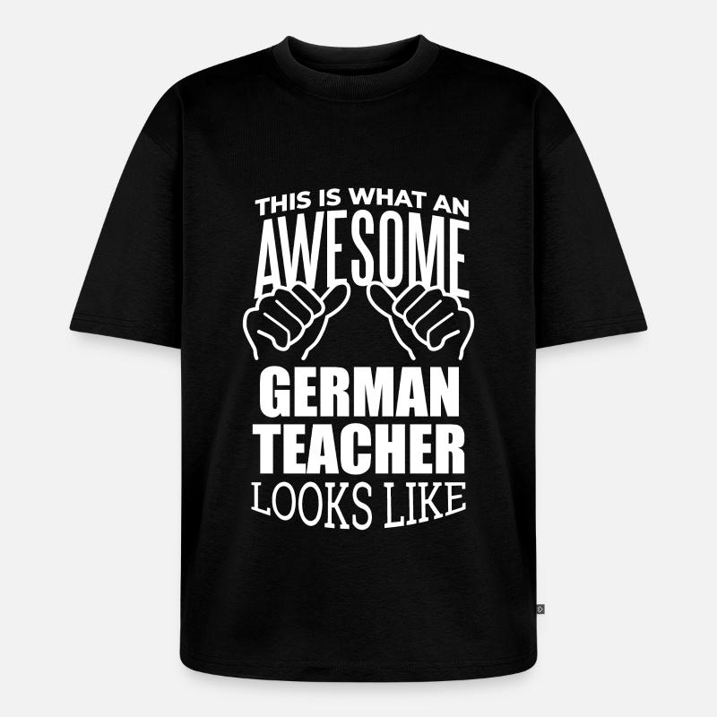 Deutsch - Unisex Premium Oversized Bio T-Shirt - Schwarz