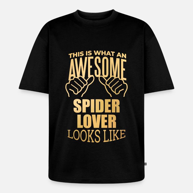 Spinne - Unisex Premium Oversized Bio T-Shirt - Schwarz