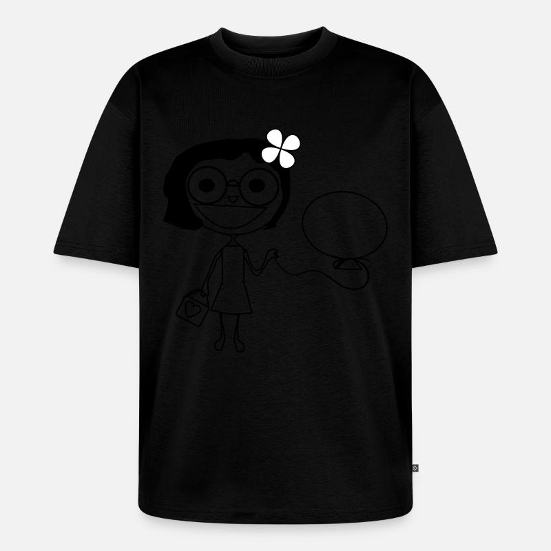 Mädchen - Unisex Premium Oversized Bio T-Shirt - Schwarz
