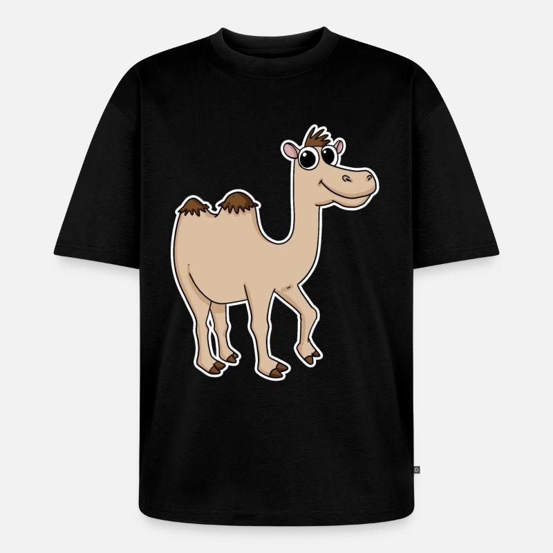 Kamel - Unisex Premium Oversized Bio T-Shirt - Schwarz