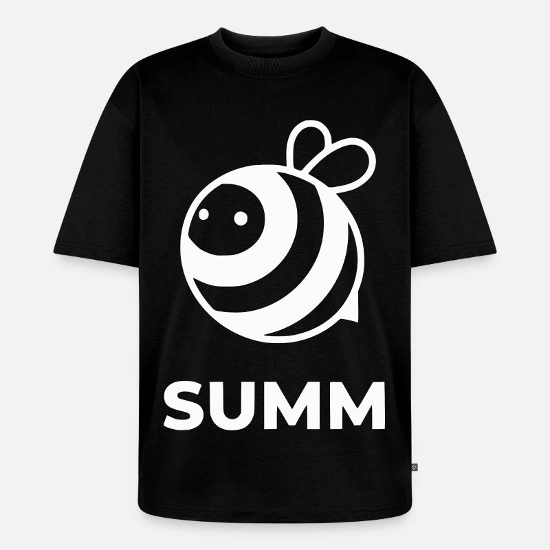 Summende Biene Icon-Design - Unisex Premium Oversized Bio T-Shirt - Schwarz