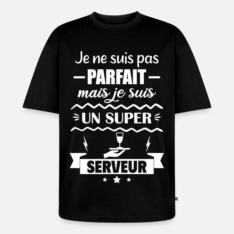 Nicht perfekt, aber toller Server - Unisex Premium Oversized Bio T-Shirt - Schwarz