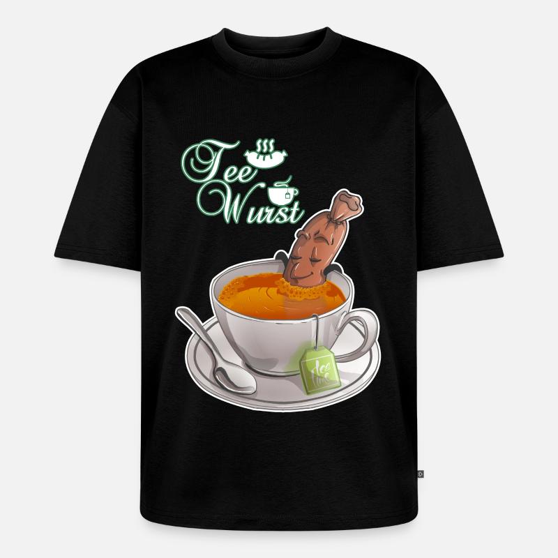 Teewurst  - Unisex Premium Oversized Bio T-Shirt - Schwarz