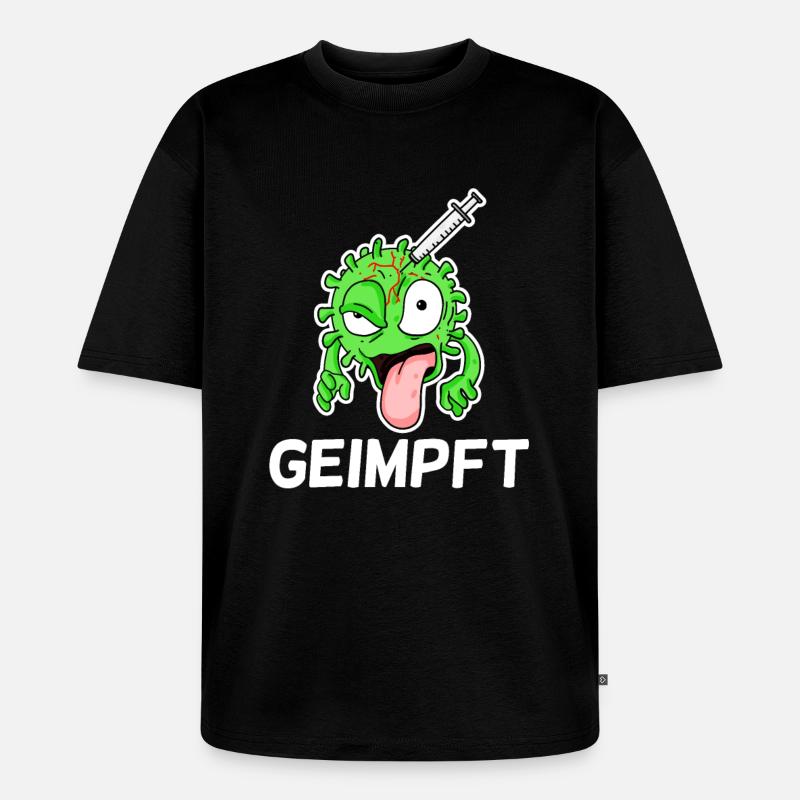 Geimpft - Unisex Premium Oversized Bio T-Shirt - Schwarz