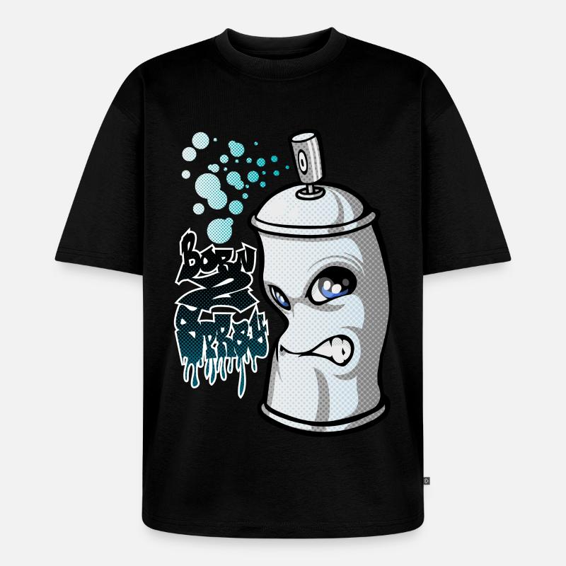 Spray and graffiti - Unisex Premium Oversized Bio T-Shirt - Schwarz