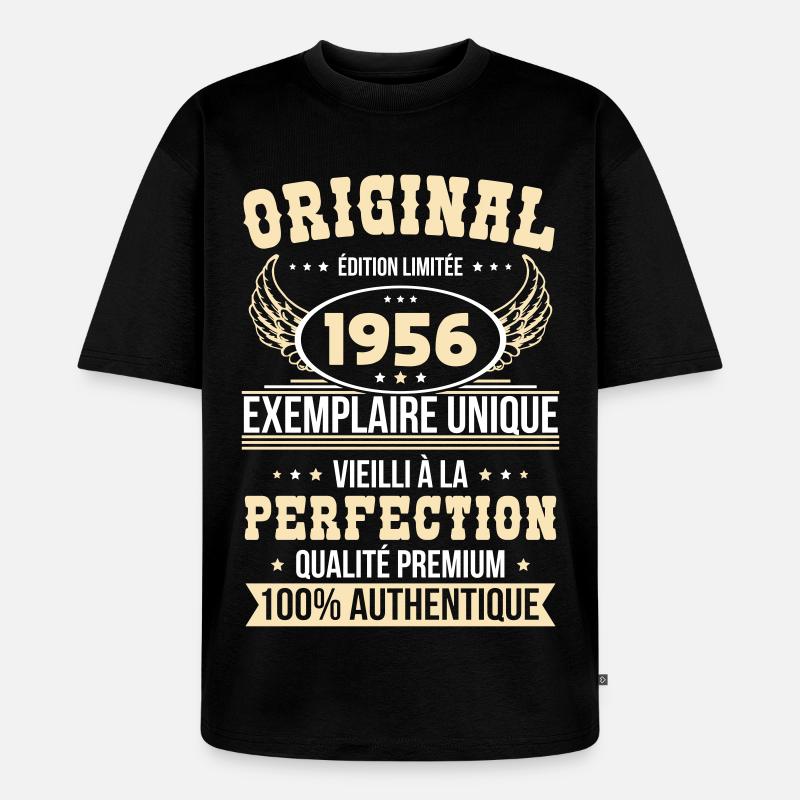 1956 – Einzigartiges Exemplar – Premiumqualität - Unisex Premium Oversized Bio T-Shirt - Schwarz