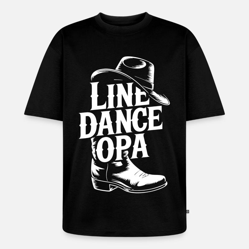 Danse en ligne Papi - T-shirt Premium bio oversize Unisexe - noir