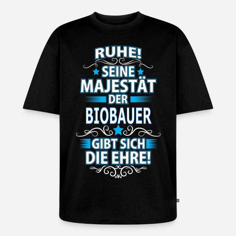 BIOBAUER - Unisex Premium Oversized Bio T-Shirt - Schwarz