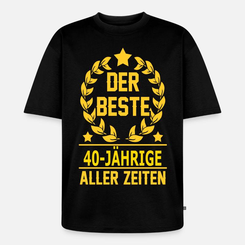 40-JÄHRIGE - Unisex Premium Oversized Bio T-Shirt - Schwarz