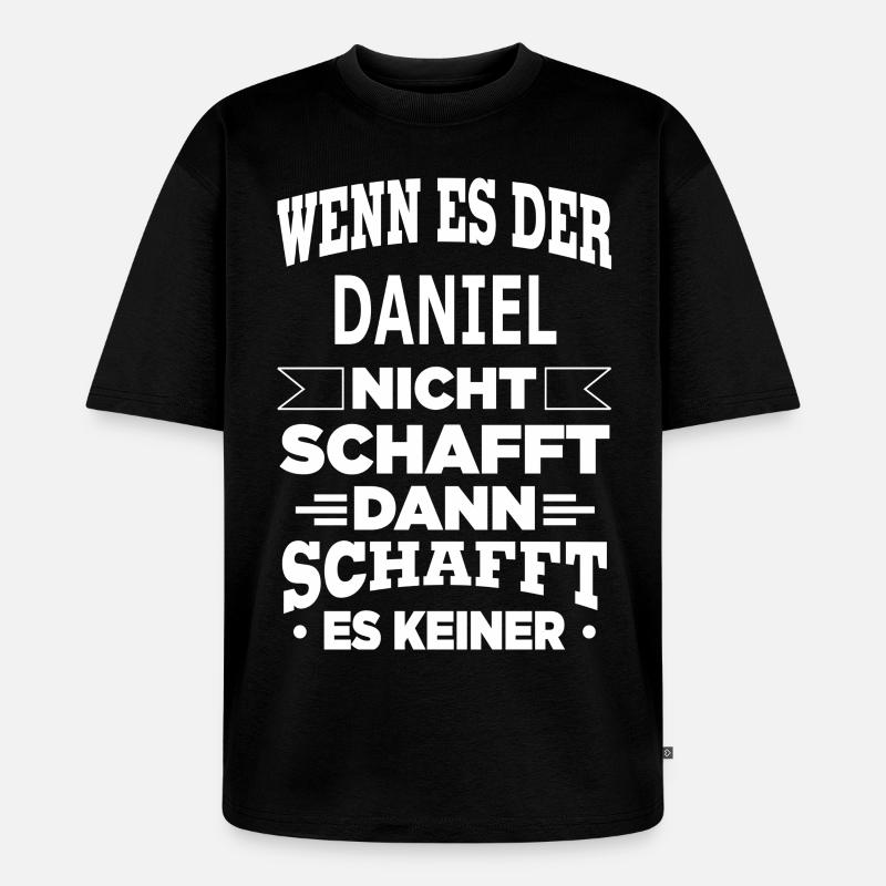 DANIEL - Unisex Premium Oversized Bio T-Shirt - Schwarz