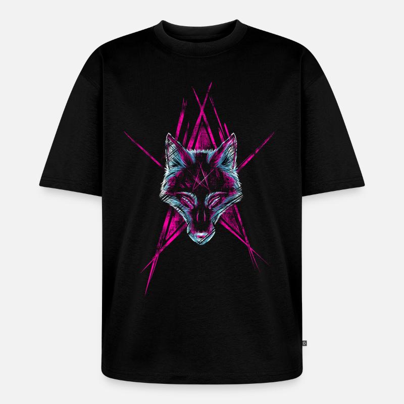 WolfStar - Unisex Premium Oversized Bio T-Shirt - Schwarz