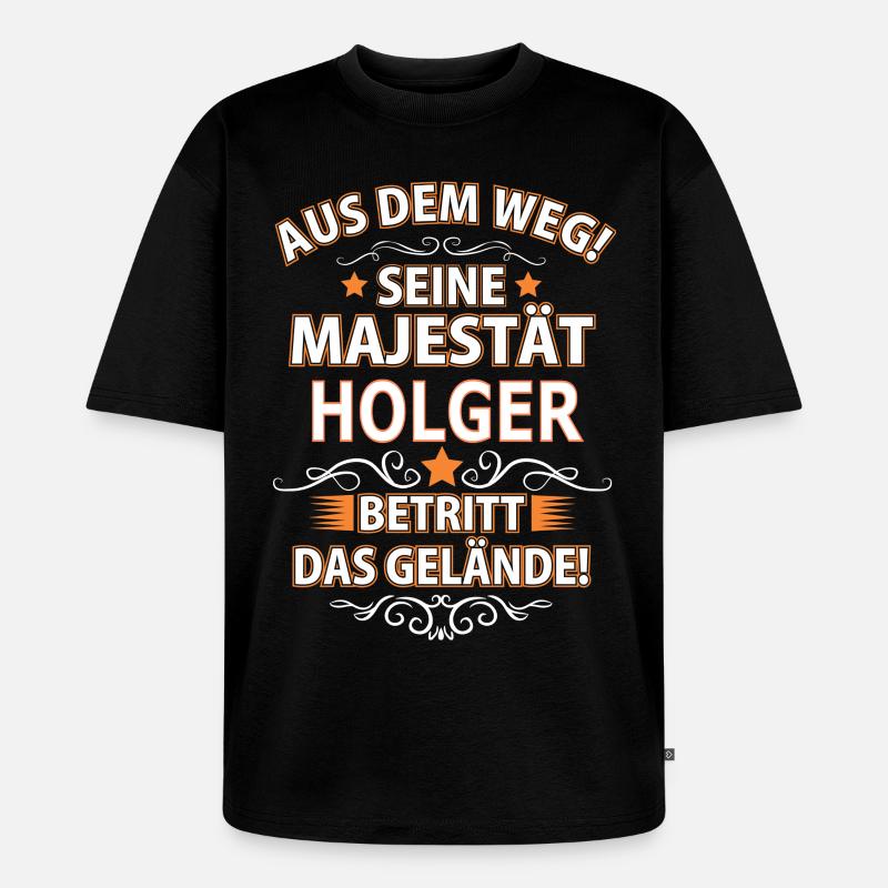 HOLGER - Unisex Premium Oversized Bio T-Shirt - Schwarz