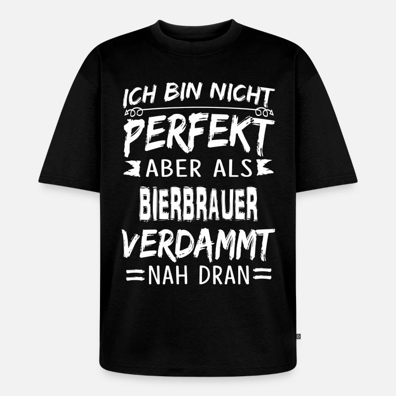 BIERBRAUER - Unisex Premium Oversized Bio T-Shirt - Schwarz