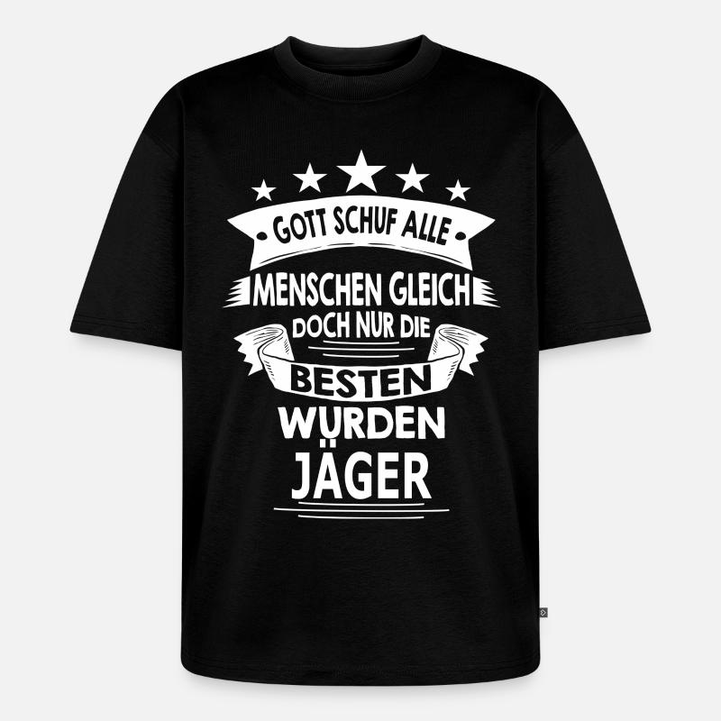 JÄGER - Unisex Premium Oversized Bio T-Shirt - Schwarz