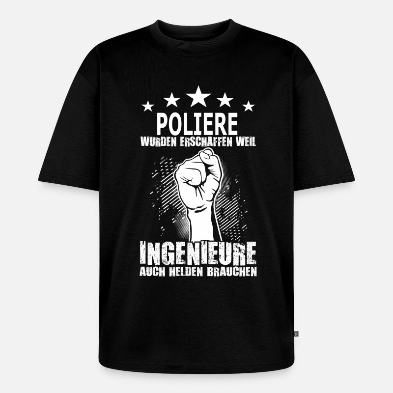 poliere - Unisex Premium Oversized Bio T-Shirt - Schwarz