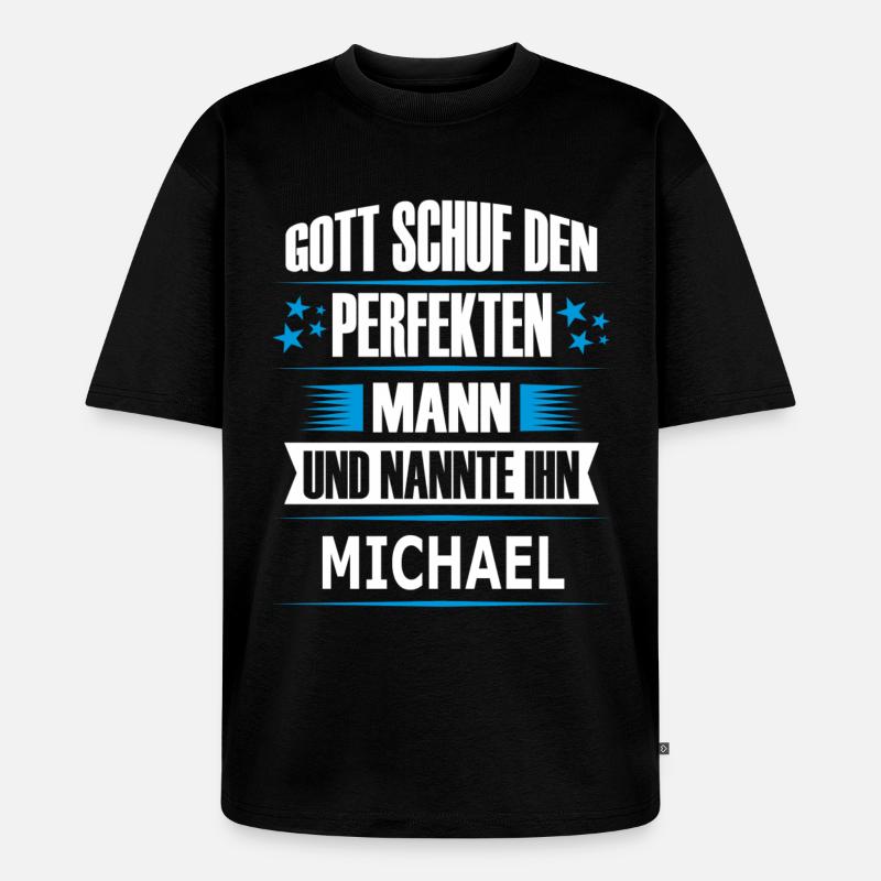 MICHAEL - Unisex Premium Oversized Bio T-Shirt - Schwarz