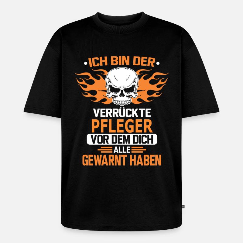 PFLEGER - Unisex Premium Oversized Bio T-Shirt - Schwarz