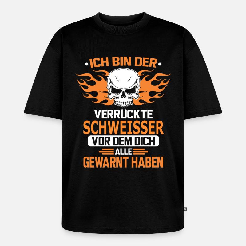 SCHWEISSER - Unisex Premium Oversized Bio T-Shirt - Schwarz