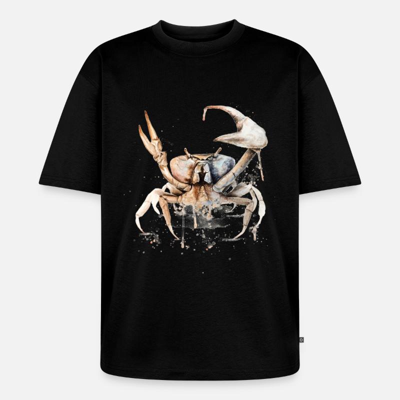 Sternzeichen Krebs - Unisex Premium Oversized Bio T-Shirt - Schwarz