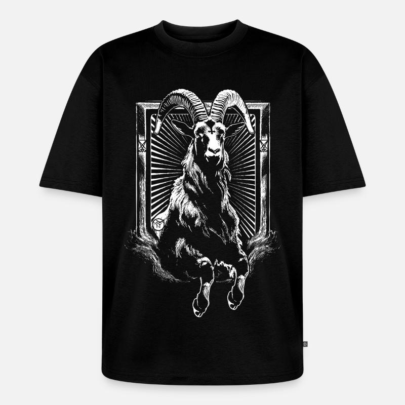 Capra Diaboli - Unisex Premium Oversized Bio T-Shirt - Schwarz