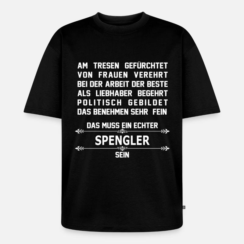 spengler - Unisex Premium Oversized Bio T-Shirt - Schwarz
