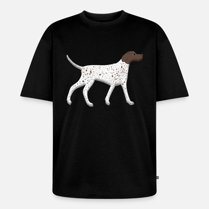 Pointer rennt - Unisex Premium Oversized Bio T-Shirt - Schwarz