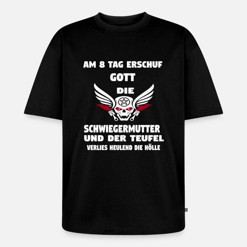 Schwiegermutte - Unisex Premium Oversized Bio T-Shirt - Schwarz