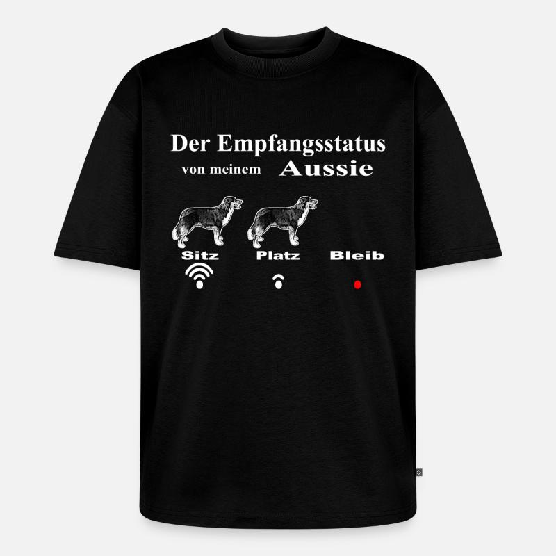 WLAN Aussie1 - Unisex Premium Oversized Bio T-Shirt - Schwarz