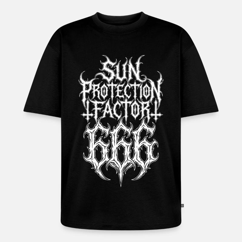 Sun Protection Factor 666 - Unisex Premium Oversized Bio T-Shirt - Schwarz
