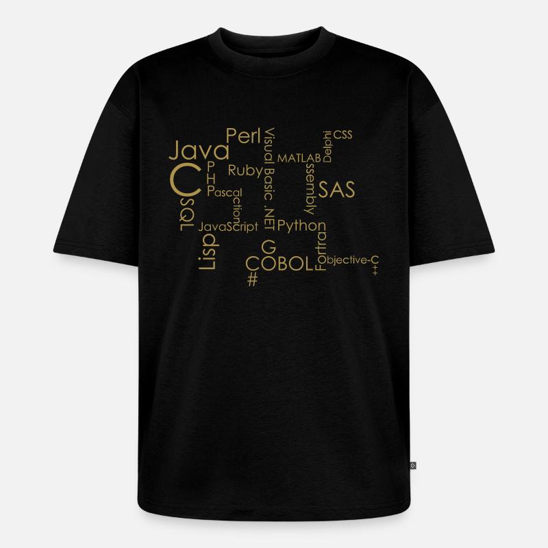 Langages de Programmation - T-shirt Premium bio oversize Unisexe - noir