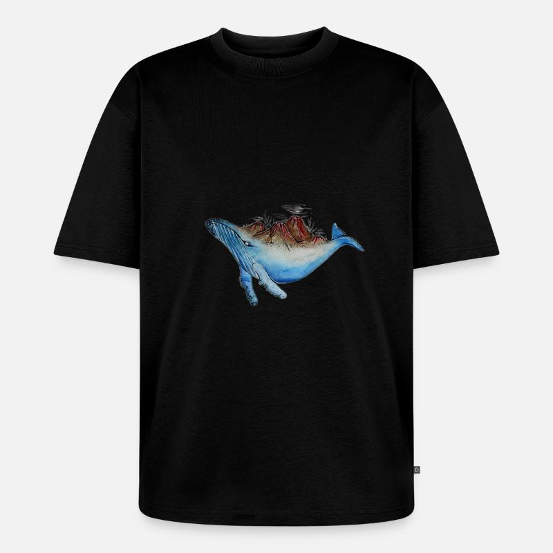 Wal-Vulkan - Unisex Premium Oversized Bio T-Shirt - Schwarz