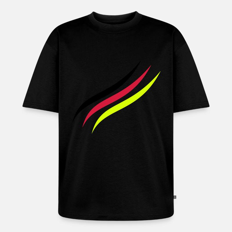 German Line - Unisex Premium Oversized Bio T-Shirt - Schwarz